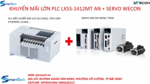 combo khuyen mai plc va servo wecon