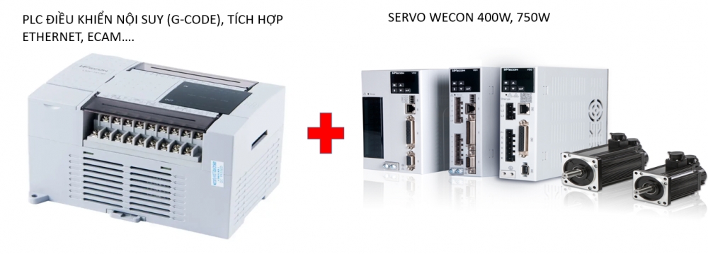 combo khuyen mai plc va servo wecon